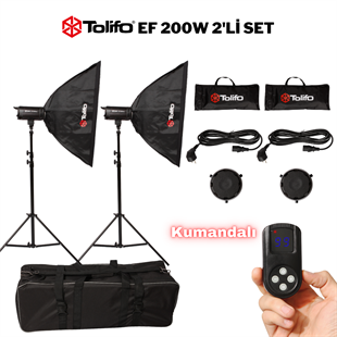 Tolifo EF 200w Led 2'li Soft Box'lı Çantalı set